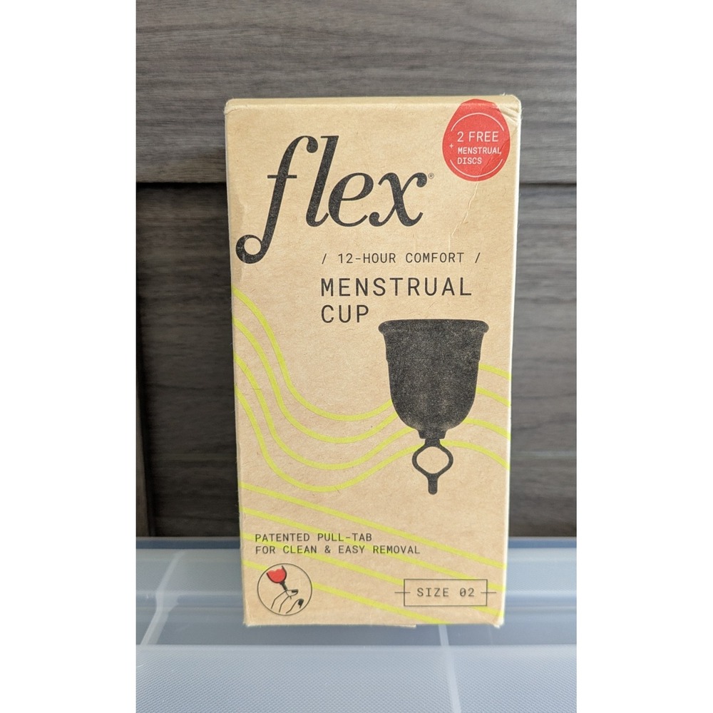 Flex Menstrual Period Cups Size 02 Hypoallergenic 12 Hour Wear